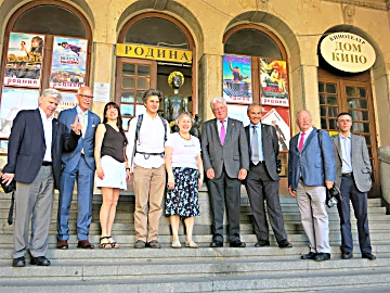 The committee at the Rodina Kino.