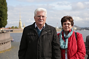 Herr und Frau Fondeur in St. Petersburg.