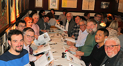 The committee at dinner, Brussels, November 2018.