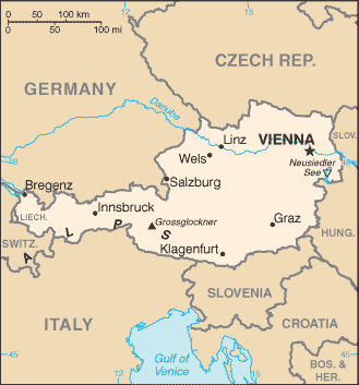 Map of Austria.